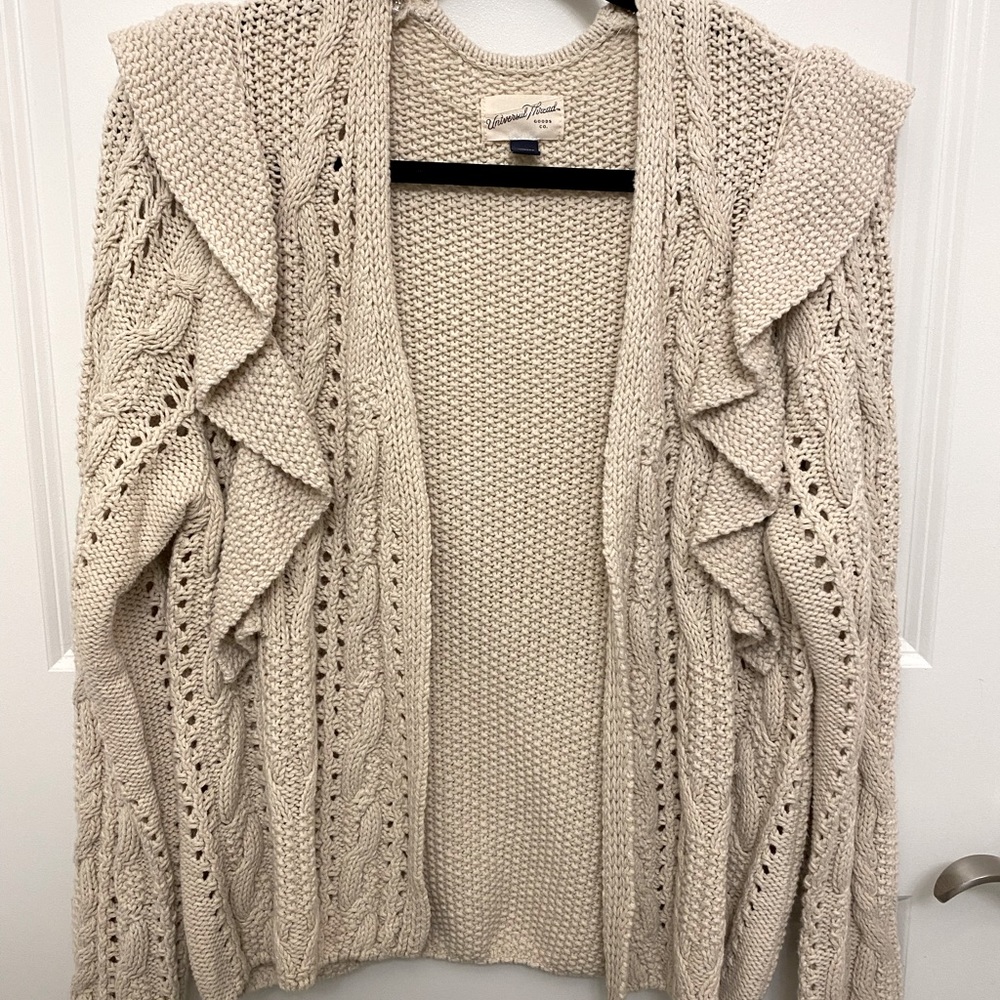 Sweater with ruffle detail